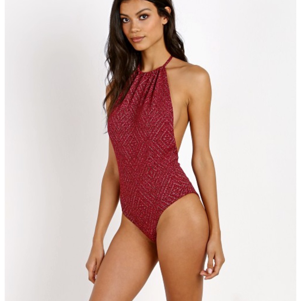 Beach riot halter backless 1 piece BNWT
